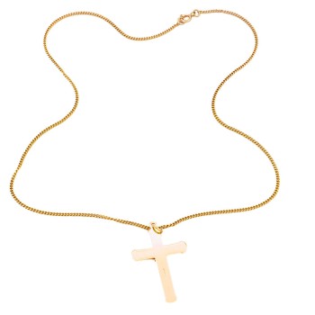 9ct gold 2-tone Clogau Cross Pendant with chain